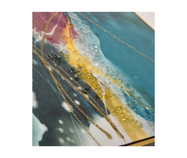 Conforama Cuadros Presume De Casa Jade82*82*4.5azul/rosalienzo Lacado/marco Ps