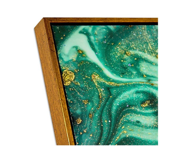 Conforama Cuadros Presume De Casa Milar 60*60*3.5 Azul/verde/dorado Lienzo Ps