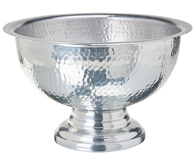 Conforama Cubitera de metal plateado ⌀ 36 cm TIWANAKU