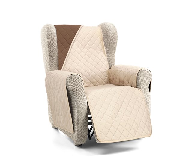 Conforama Cubre Sofá Acolchado Reversible 1 Plaza Donegal Collections Nina Beige / Marrón