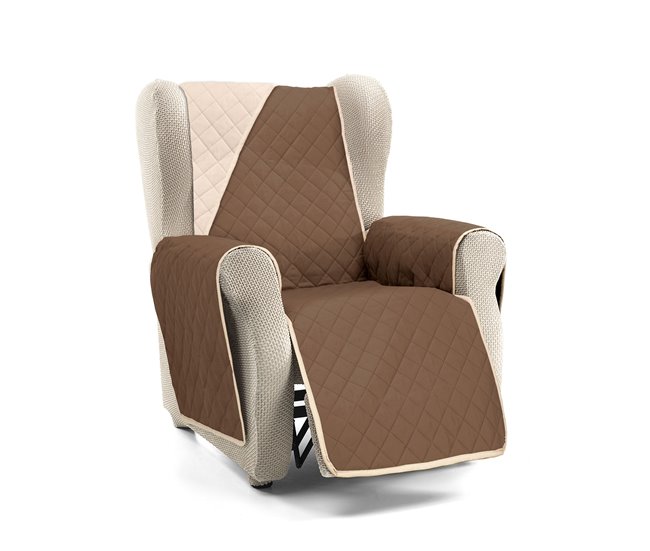 Conforama Cubre Sofá Acolchado Reversible 1 plaza Donegal Collections Nina Beige / Marrón