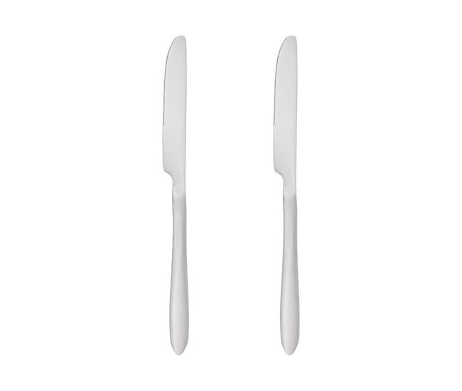 Conforama Cuchillo de Mesa Secret de Gourmet Acero Inoxidable 24 cm 2 Piezas