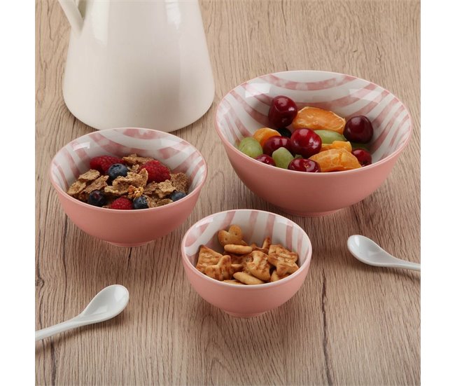 Conforama Cuenco Versa Rosa Cerámica Porcelana 15 5 X 7 X 15 5 Cm