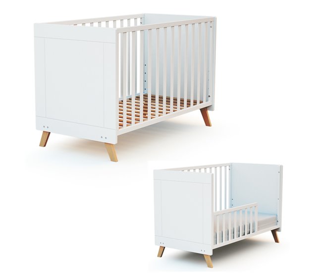 Conforama Cuna bebé Sakura convertible en cama (kit barandilla incluido)