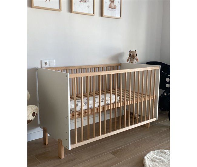 Conforama Cuna Colecho Umami 120x60 + Kit Colecho + Barandillas Para Convertir La Cuna En Cama + 4 Ruedas