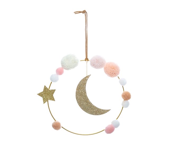 Conforama Decoración de Pared Atmosphera Infantil Luna Ø 21 5 x 3 cm