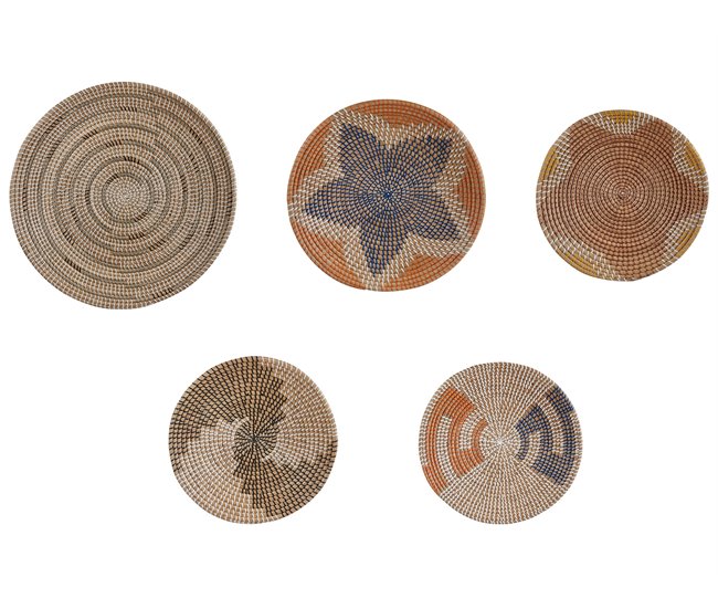 Conforama Decoración De Pared De Algas Marinas Natural/naranja/blanco/azul PARORE