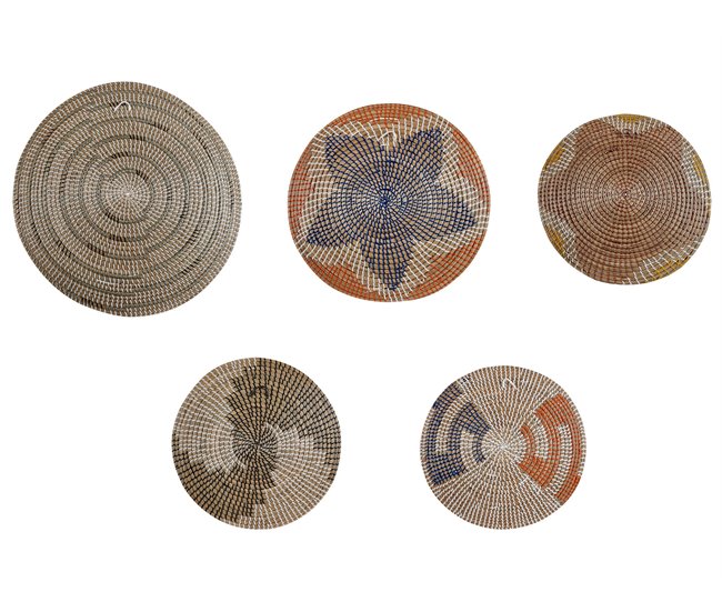 Conforama Decoración De Pared De Algas Marinas Natural/naranja/blanco/azul PARORE