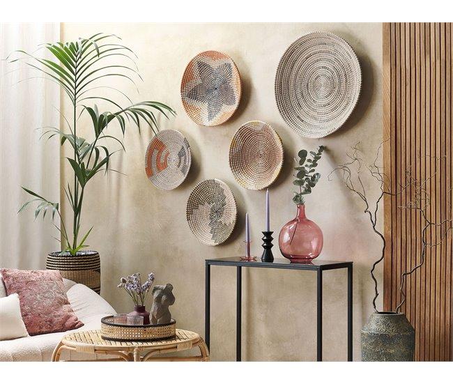 Conforama Decoración de pared de algas marinas natural/naranja/blanco/azul PARORE