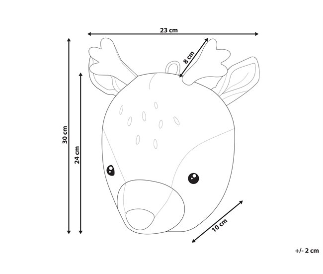 Conforama Decoración De Pared De Algodón Beige/blanco/marrón 23 X 30 Cm BAMBI