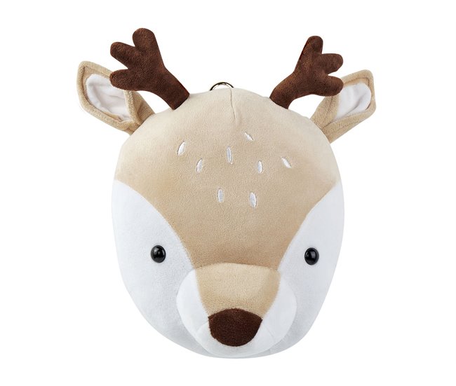 Conforama Decoración de pared de algodón beige/blanco/marrón 23 x 30 cm BAMBI