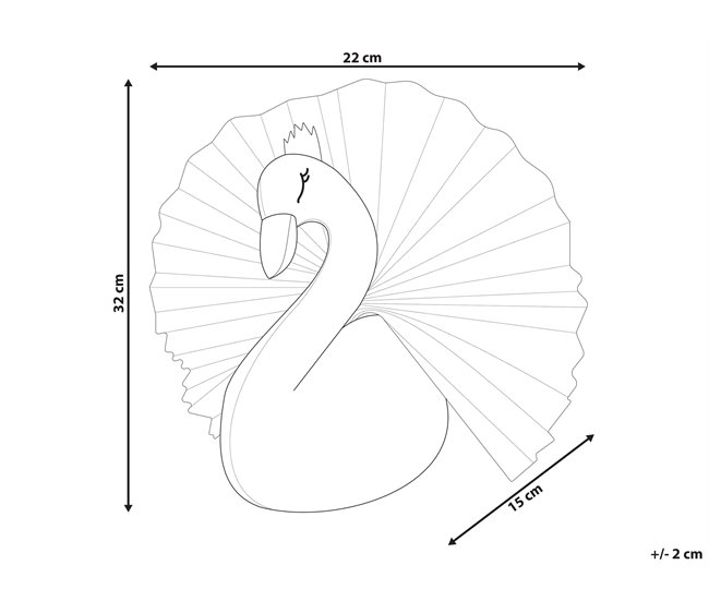 Conforama Decoración De Pared De Algodón Blanco Crema/rosa/dorado 22 X 32 Cm ODETTA