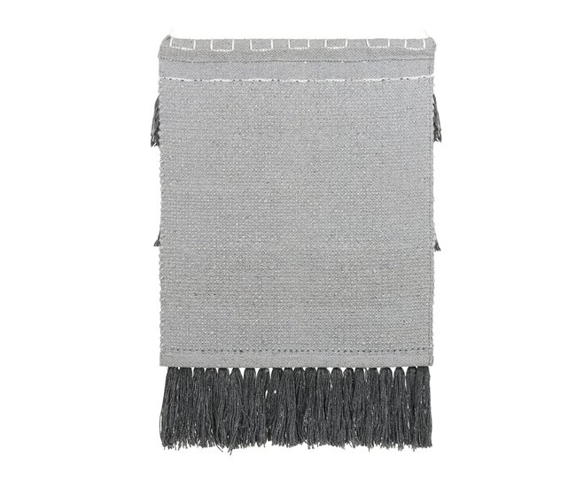 Conforama Decoración De Pared De Algodón Gris 60 X 90 Cm JIWA
