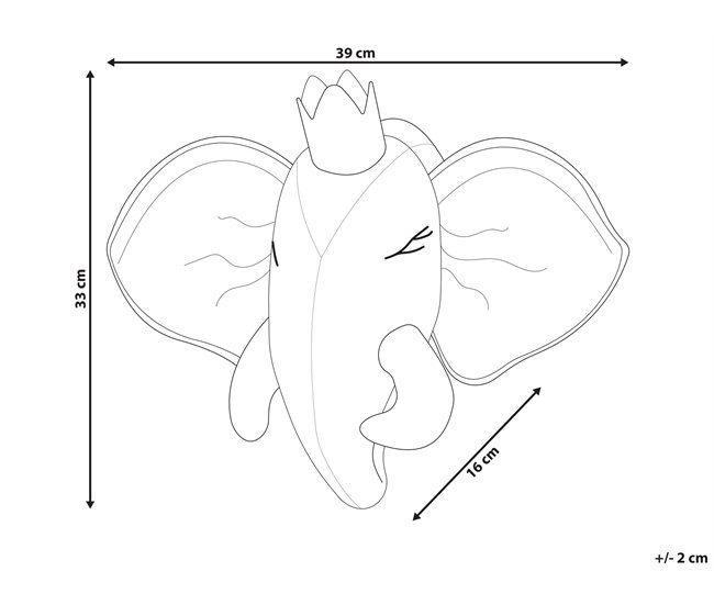 Conforama Decoración De Pared De Algodón Gris/plateado/blanco Crema 39 X 33 Cm TANTOR