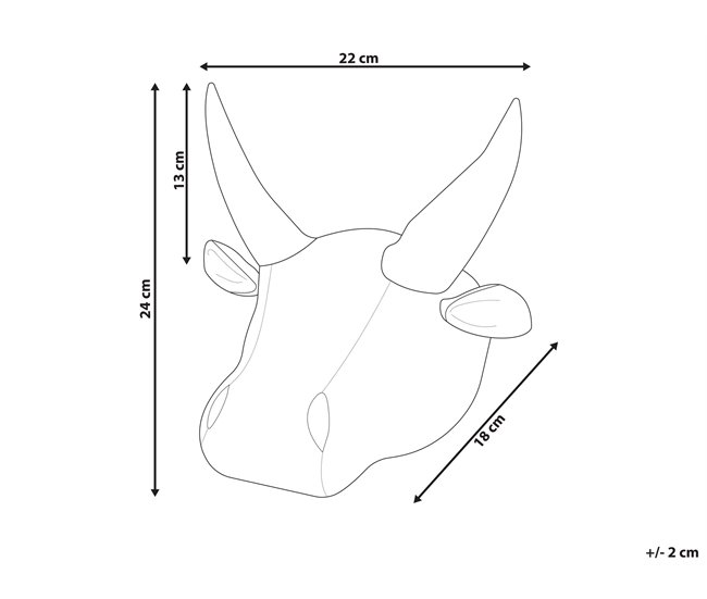 Conforama Decoración De Pared De Fieltro/algodón Blanco Crema/marrón 22 X 24 Cm GEOFFREY