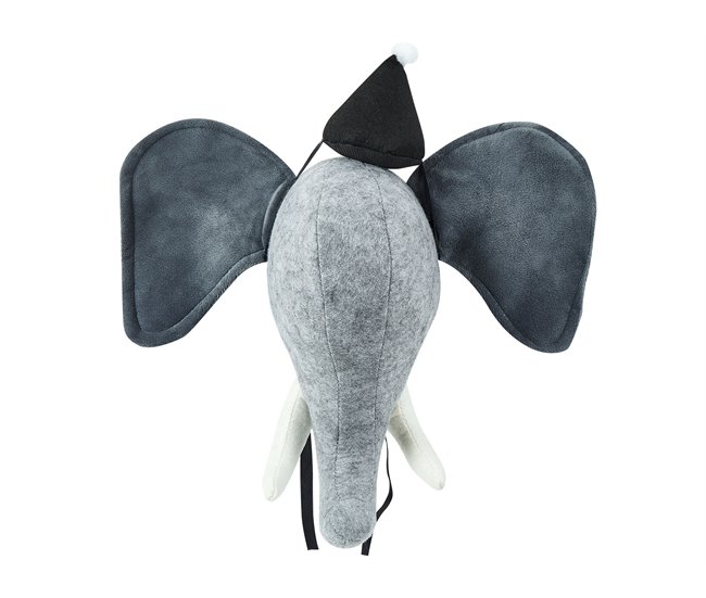 Conforama Decoración de pared de fieltro/algodón gris/blanco/negro 36 x 36 cm BADOU