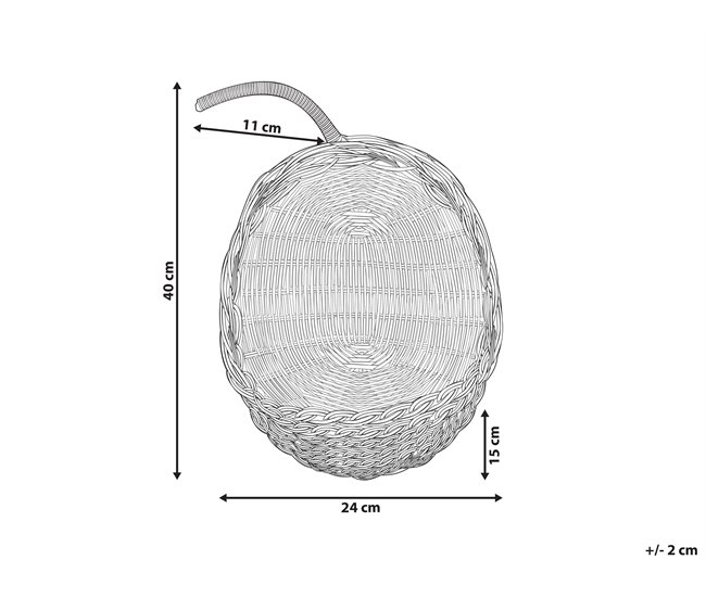 Conforama Decoración De Pared De Ratán Natural/beige 40 Cm MAKONDE