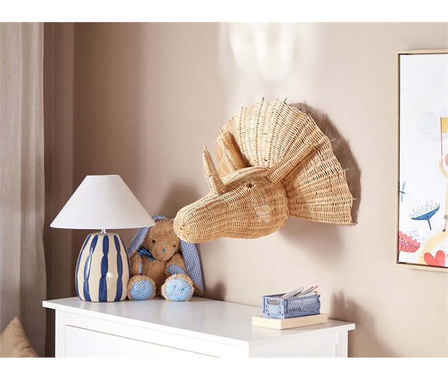 Conforama Decoración De Pared Dinosaurio De Ratán Claro BIOKO