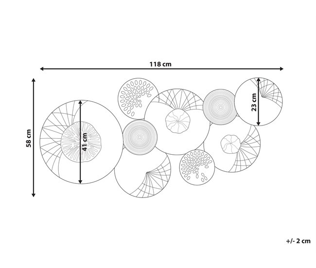 Conforama Decoración De Pared Plateado/negro CESIUM