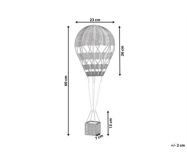 Conforama Decoración De Ratán Natural/beige 60 Cm BEMBA