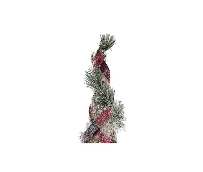 Conforama Decoración DKD Home Decor Conos Navidad LED Rojo Verde Natural Nevado 20 X 20 X 80 Cm (3 Piezas)
