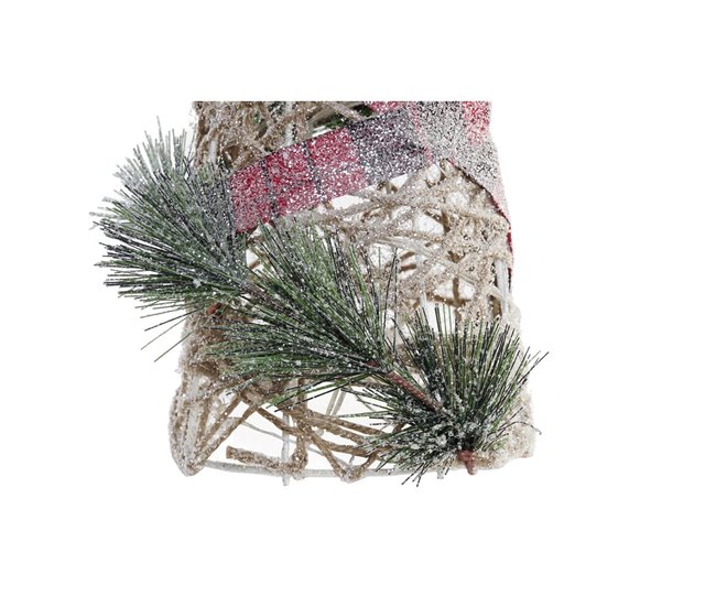 Conforama Decoración DKD Home Decor Conos Navidad LED Rojo Verde Natural Nevado 20 X 20 X 80 Cm (3 Piezas)