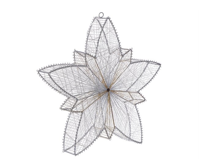 Conforama Decoración LED Estrella Plateada 50 Cm HOFSOS