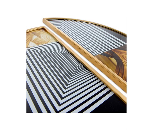 Conforama Decoracion Presume De Casa Sid 26*52*2 Blanco/negro/dorado Metal/lamina
