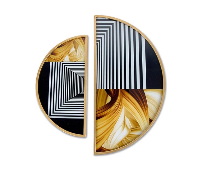 Conforama Decoracion Presume De Casa Sid 26*52*2 Blanco/negro/dorado Metal/lamina