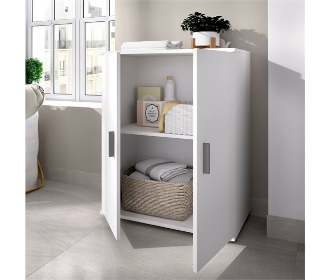 Conforama Dmedr Armario Multiusos Mueble Zapatero Multifuncional Armario 2 Puertas 61x35h80 Cm Blanco