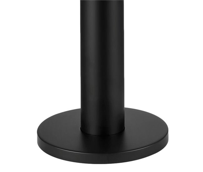 Conforama Ducha Exterior Sined Quartu De Acero Inoxidable 316L Negro Mate Ducha Con Entrada De Agua Caliente Y Fría Eje De 60 Mm De Diámetro Con Rociador Desviador Y Lavapiés De Acero Inoxidable 316L Conexiones De Agua Calien