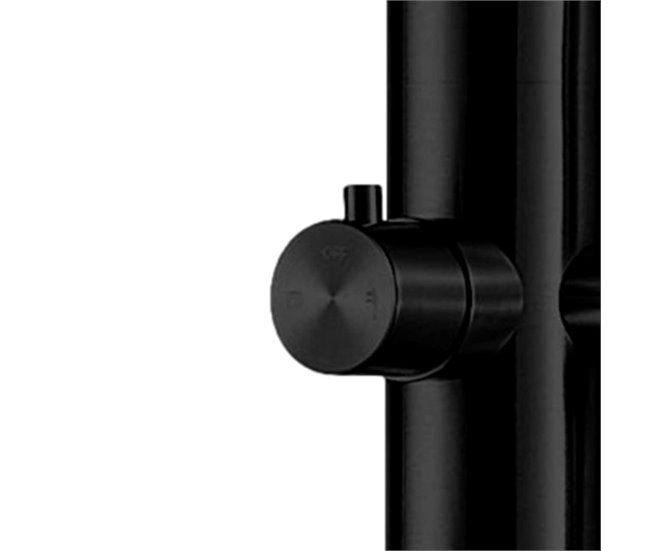 Conforama Ducha Interior Y Exterior Sined Bosa De Acero Inoxidable Aisi 316L Negro Y Grifería De Acero Inoxidable Aisi 316L Eje De 60 Mm De Diámetro Con Ducha Superior Y Desviador Para Teleducha Y Lavapiés Ducha Con Entrada D