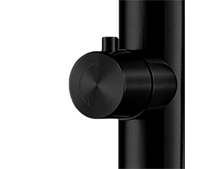 Conforama Ducha Interior Y Exterior Sined Bosa De Acero Inoxidable Aisi 316L Negro Y Grifería De Acero Inoxidable Aisi 316L Eje De 60 Mm De Diámetro Con Ducha Superior Y Desviador Para Teleducha Y Lavapiés Ducha Con Entrada D