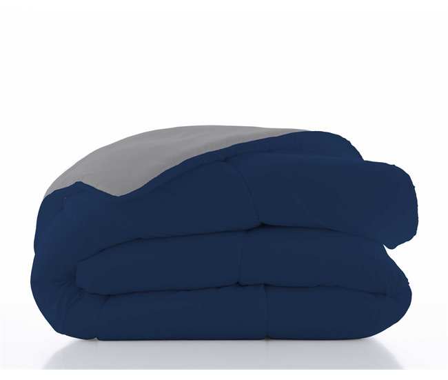 Conforama EDREDON NORDICO BICOLOR AZUL 1/L.807 GRIS CAMA 90