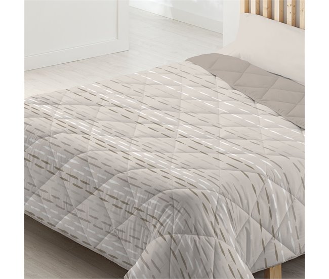 Conforama Edredón Nórdico Estampado Dibly Reversible Beige Cama De 90cm