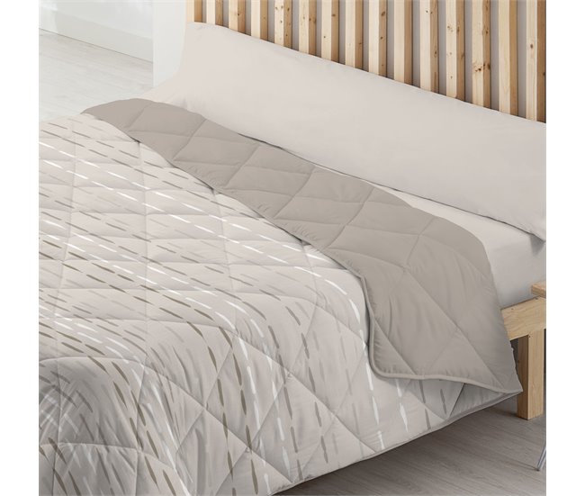 Conforama Edredón Nórdico Estampado Dibly Reversible Beige Cama De 90cm