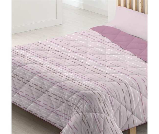 Conforama Edredón Nórdico Estampado Dibly Reversible Rosa Cama De 90cm