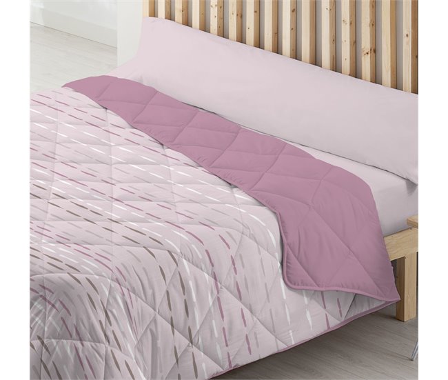 Conforama Edredón Nórdico Estampado Dibly Reversible Rosa Cama De 90cm
