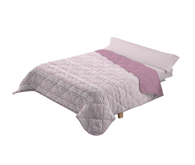 Conforama Edredón Nórdico Estampado Dibly Reversible Rosa Cama de 90cm