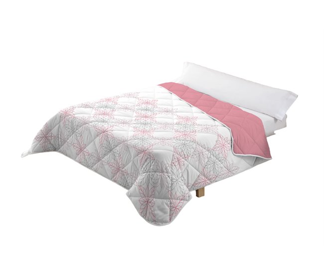 Conforama Edredón Nórdico Estampado Flow Reversible Coral Cama de 90cm