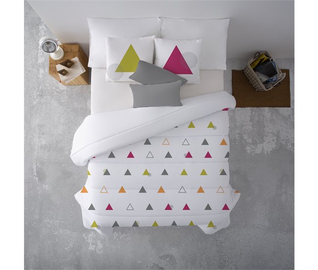 Conforama Edredón Nórdico Triangle Pistacho 300GR Tacto Pluma Cama De 90