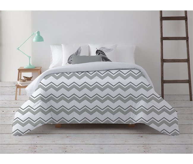Conforama Edredón Nórdico ZigZag 300GR Tacto Pluma Cama De 90