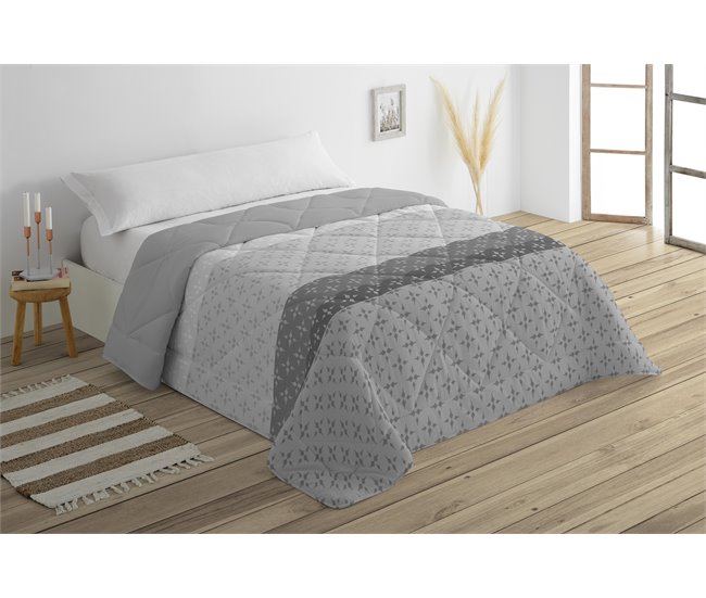 Conforama Edredón poliéster CIRO cama 90cm color gris