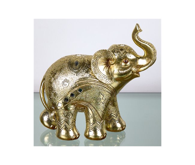 Conforama Elefante Presume De Casa Picasso 24.5*24*10.5 Dorado Resina