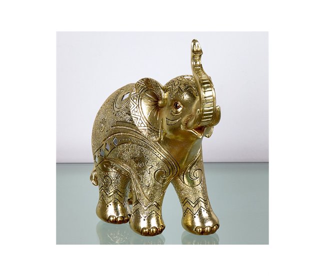 Conforama Elefante Presume De Casa Picasso 24.5*24*10.5 Dorado Resina