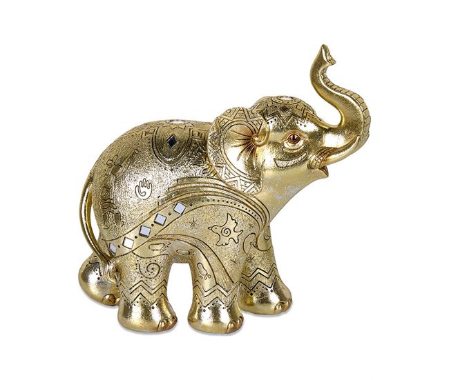Conforama Elefante Presume De Casa Picasso 24.5*24*10.5 Dorado Resina
