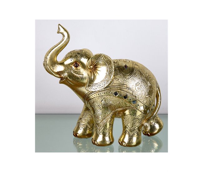 Conforama Elefante Presume De Casa Picasso 28.5*28*12 Dorado Resina