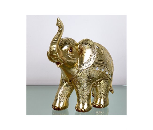 Conforama Elefante Presume De Casa Picasso 28.5*28*12 Dorado Resina