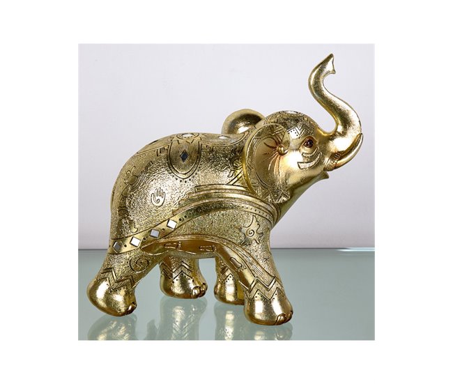 Conforama Elefante Presume De Casa Picasso 28.5*28*12 Dorado Resina