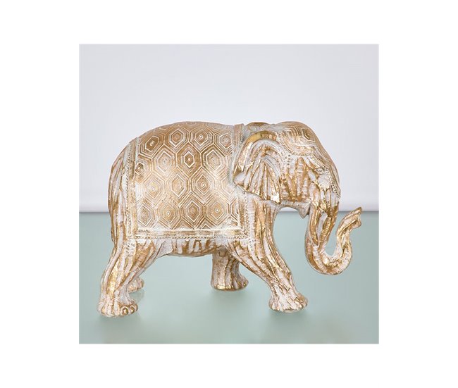Conforama Elefante Presume De Casa Sabanah28.5*19.5*12doradoresina